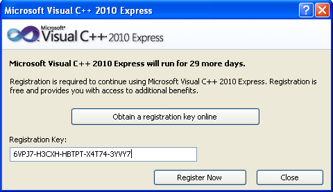 microsoft visual basic 2008 express edition registration key download free